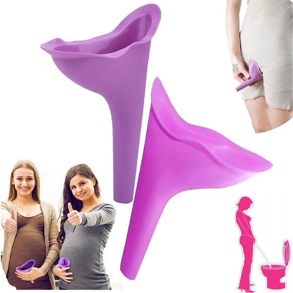 Orinal femenino portátil tipo embudo antiderrame