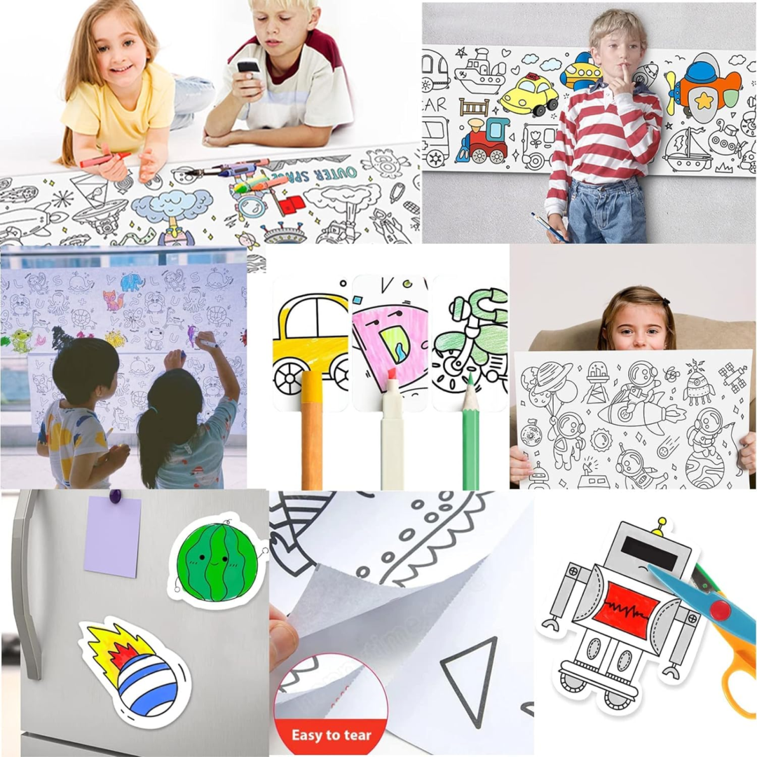Rollo para Colorear Infantil Gigante | Diversión Creativa | Zorby