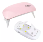 Lámpara de uñas mini portátil 6W UV/LED color rosa