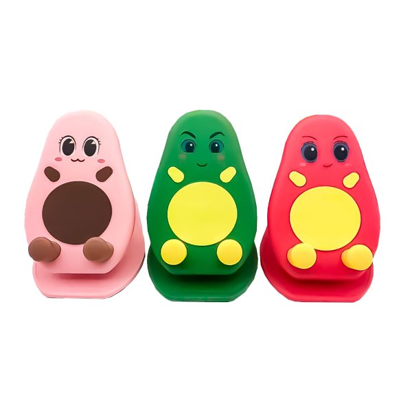 Soporte para celular Aguacate M-3 con diseño adorable, plegable y ergonómico