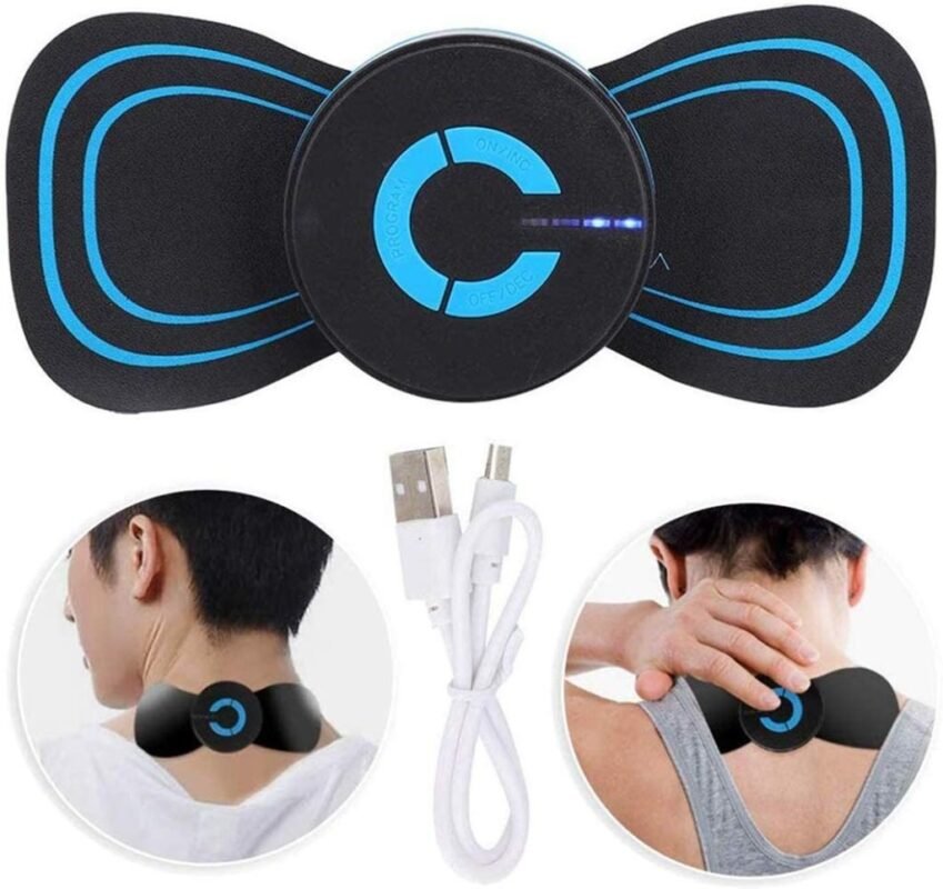 Masajeador de Cuello portátil con parches de electroestimulación para alivio muscular | Zorby